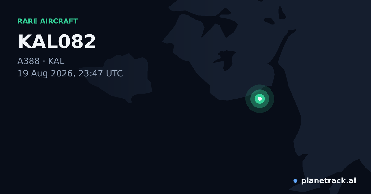 Map of where KAL082's rare aircraft happened