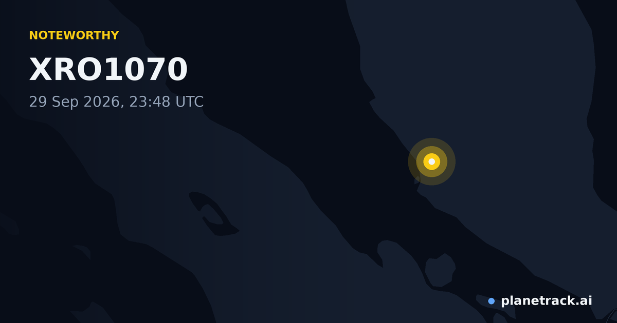 Map of where XRO1070's special aircraft happened