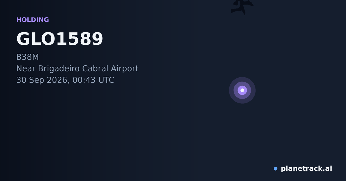 Map of where GLO1589's holding pattern happened