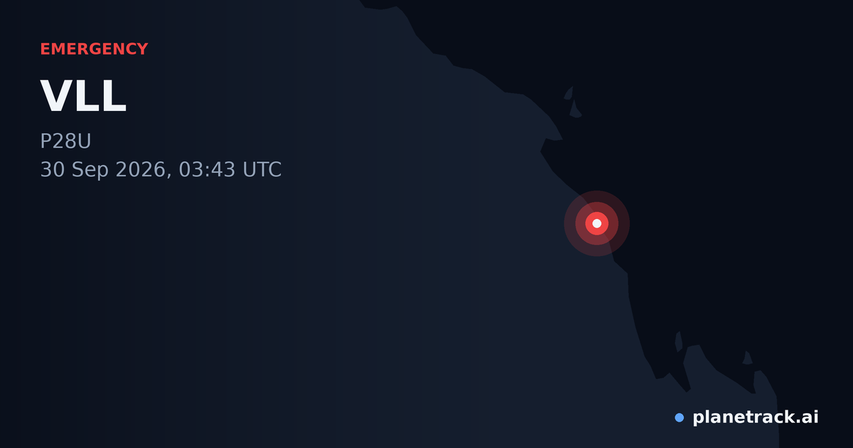 Map of where VLL's emergency: squawk 7600 happened