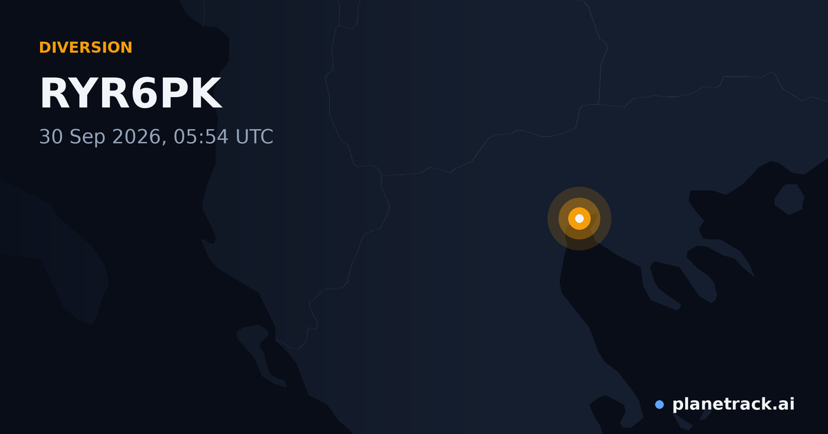 Map of where RYR6PK's diversion happened