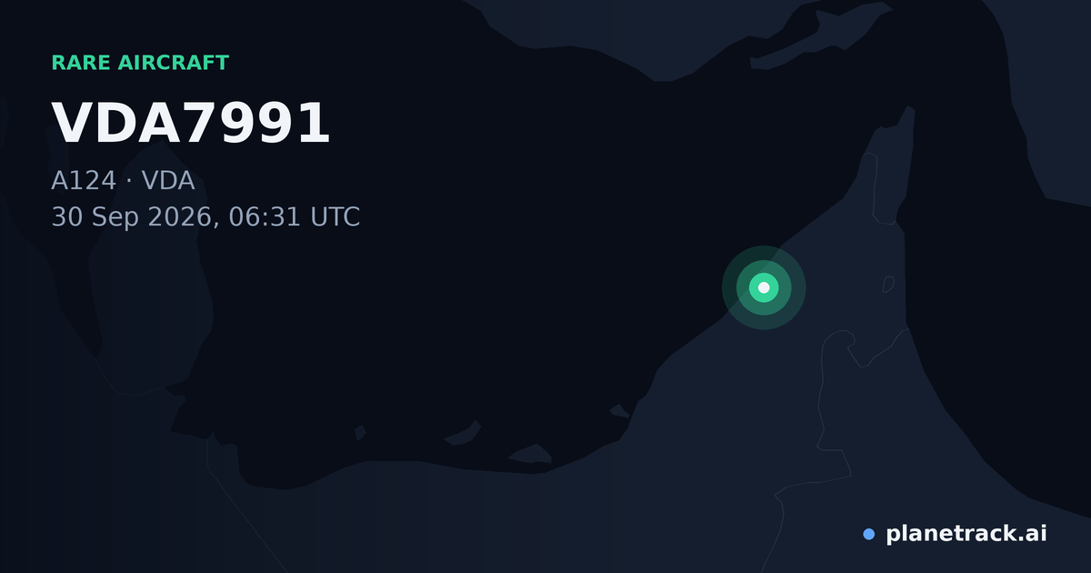 Map of where VDA7991's rare aircraft happened