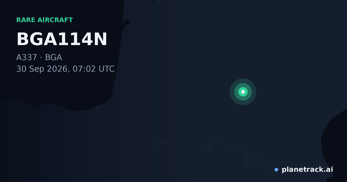 Map of where BGA114N's rare aircraft happened