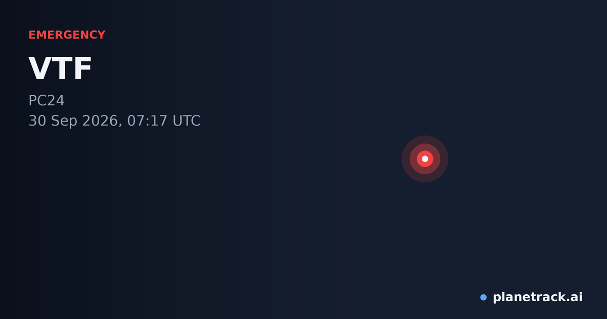 Map of where VTF's emergency: squawk 7700 happened
