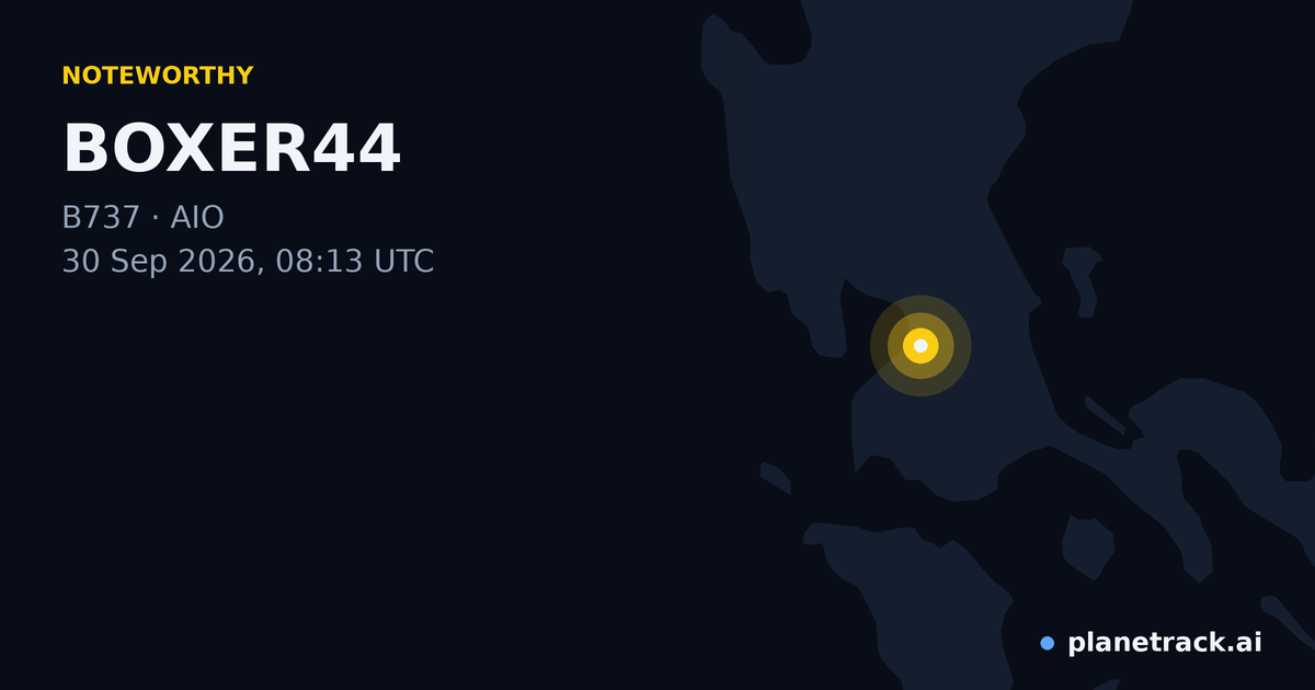 Map of where BOXER44's special aircraft happened