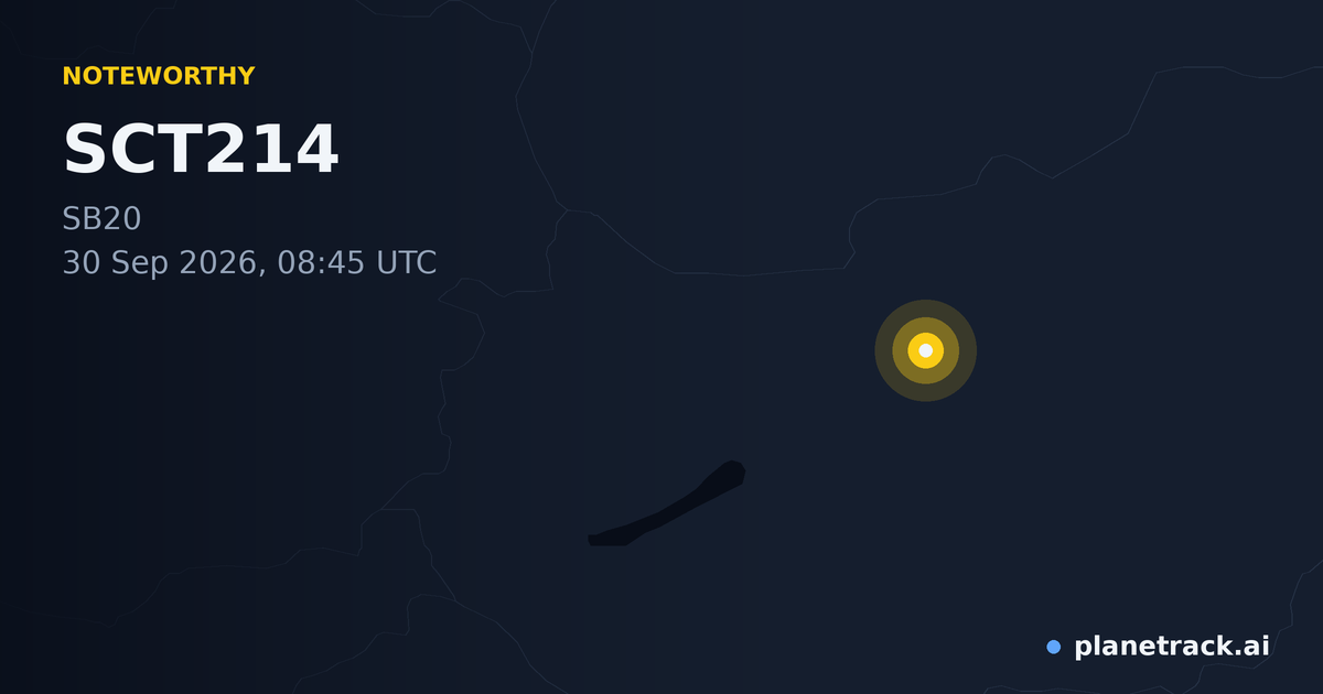 Map of where SCT214's special aircraft happened