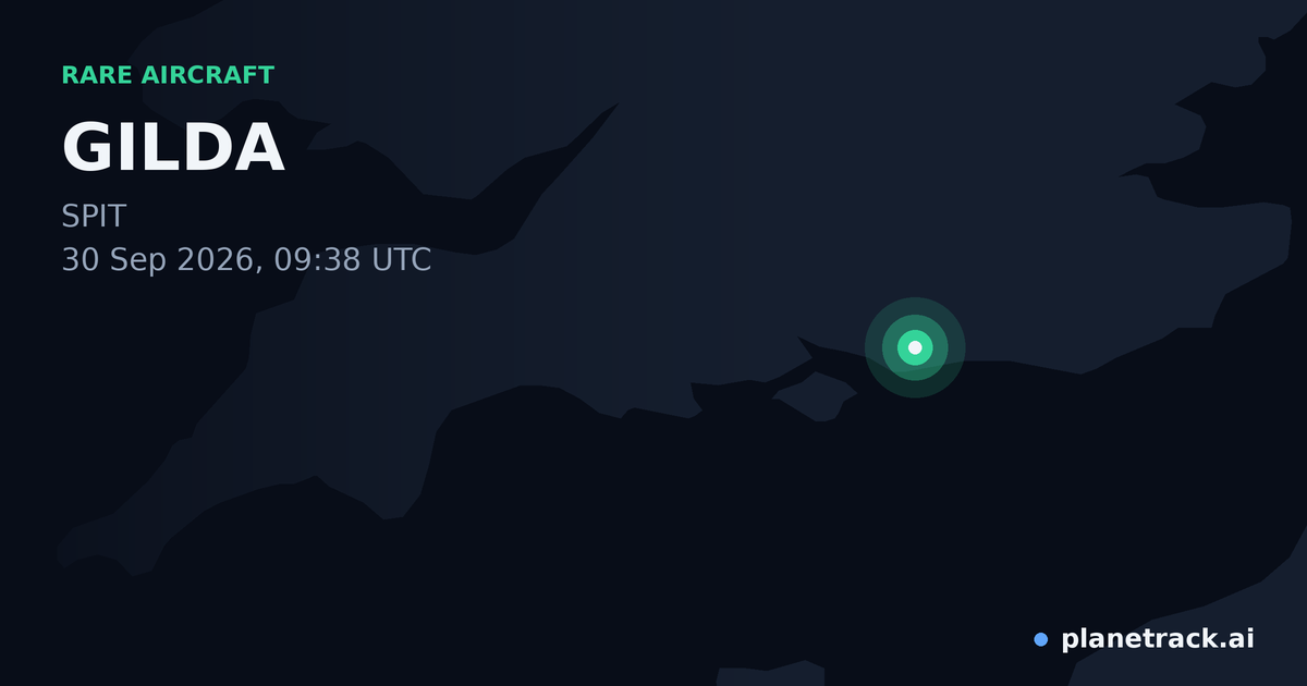 Map of where GILDA's rare aircraft happened