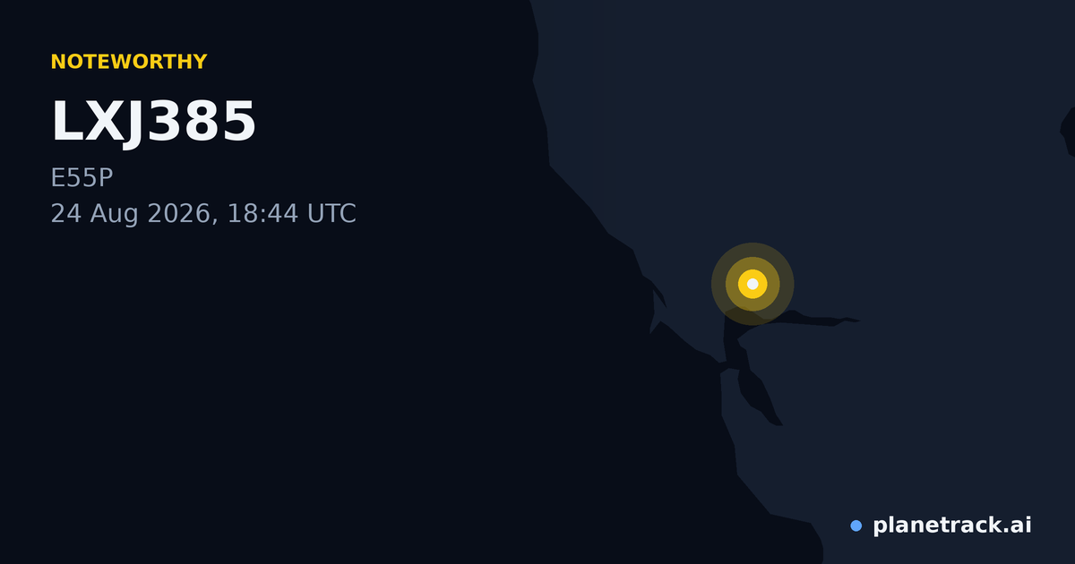 Map of where LXJ385's special aircraft happened