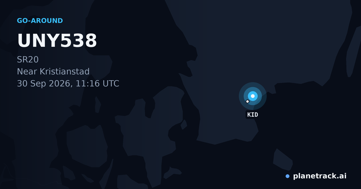 Map of where UNY538's go-around happened