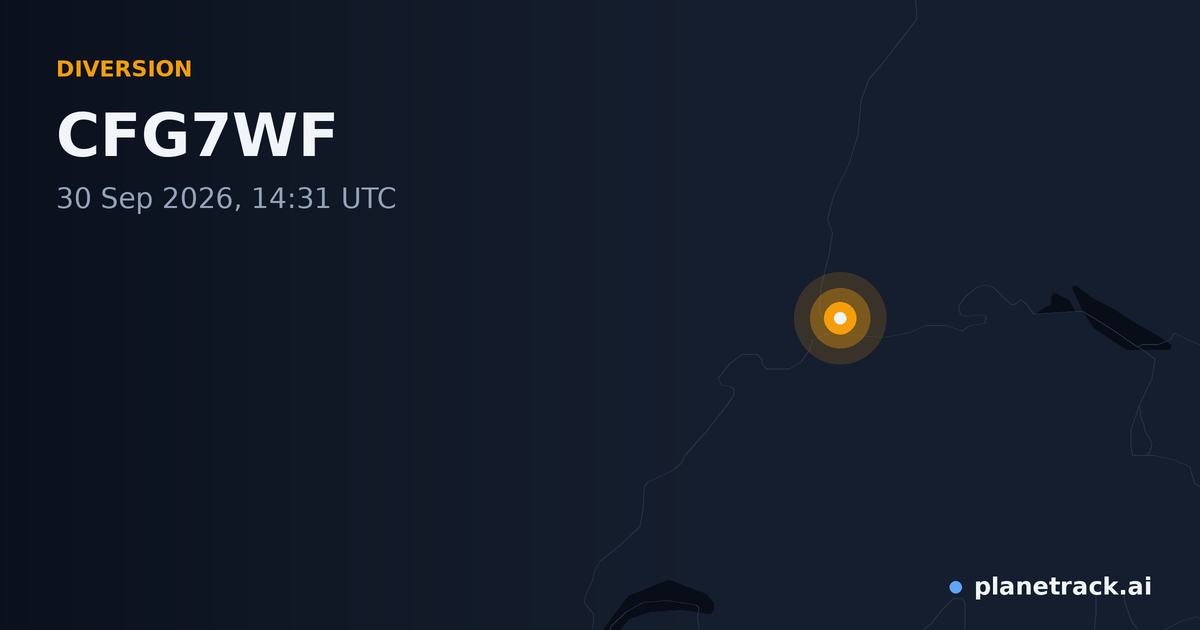 Map of where CFG7WF's diversion happened