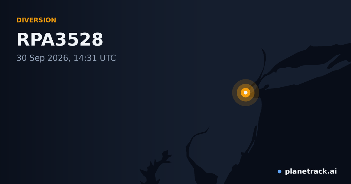 Map of where RPA3528's diversion happened