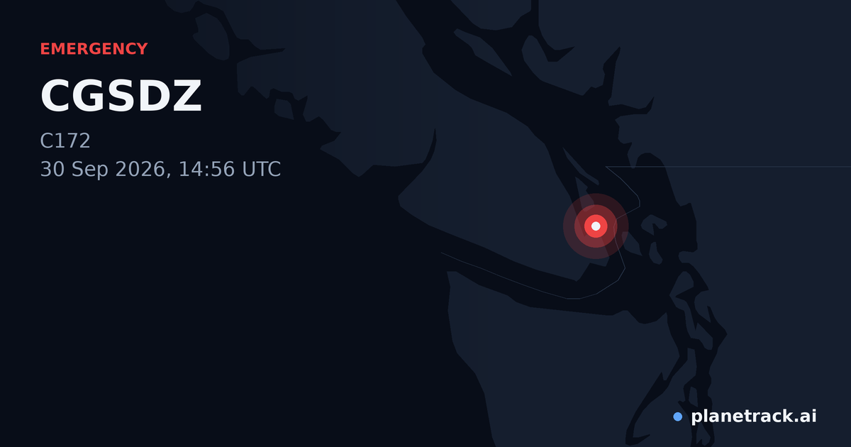 Map of where CGSDZ's emergency: squawk 7600 happened