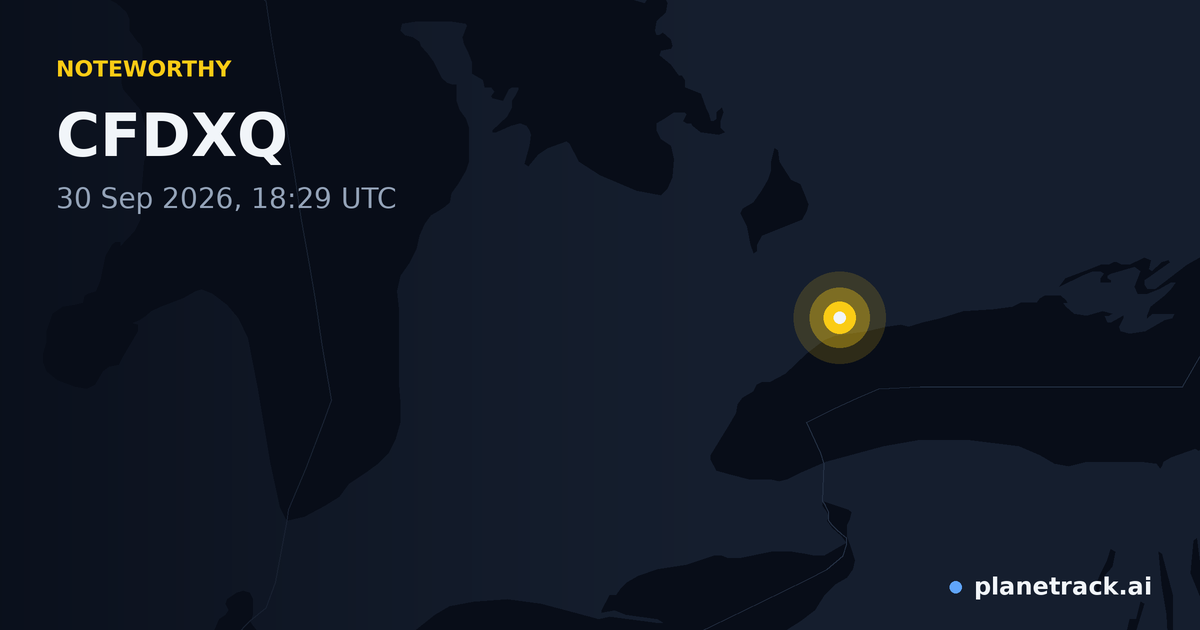 Map of where CFDXQ's special aircraft happened
