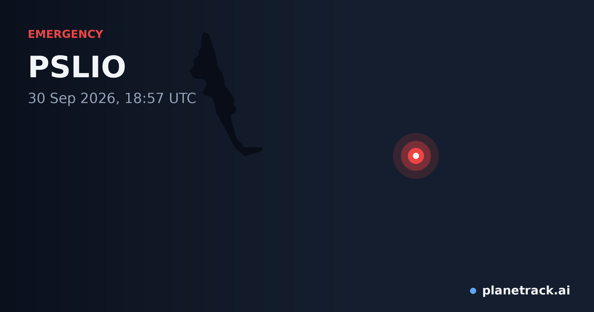 Map of where PSLIO's emergency: squawk 7600 happened