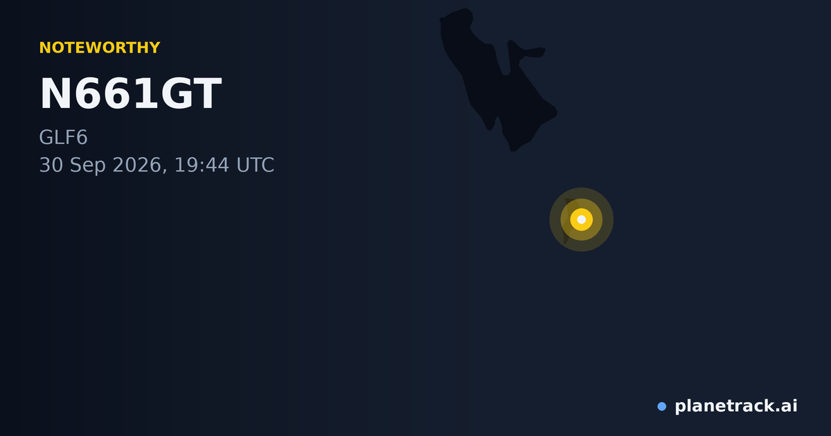 Map of where N661GT's special aircraft happened
