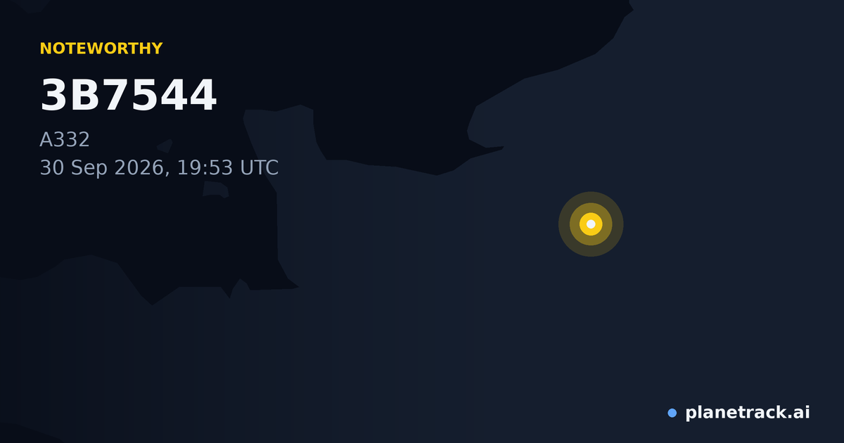 Map of where 3B7544's special aircraft happened