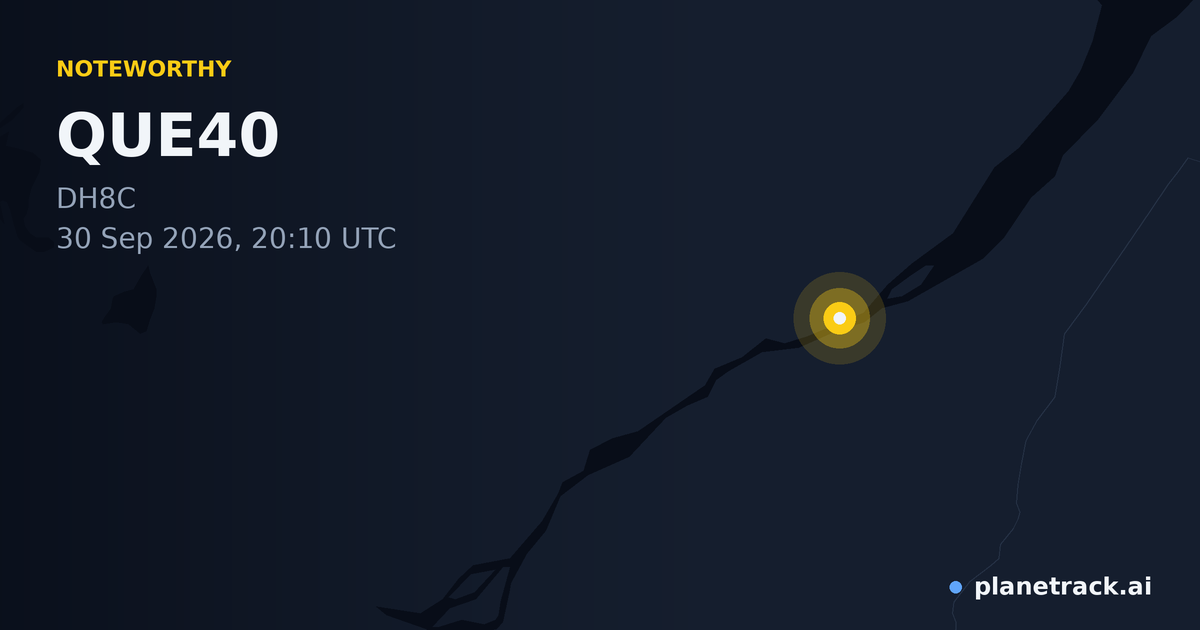 Map of where QUE40's special aircraft happened