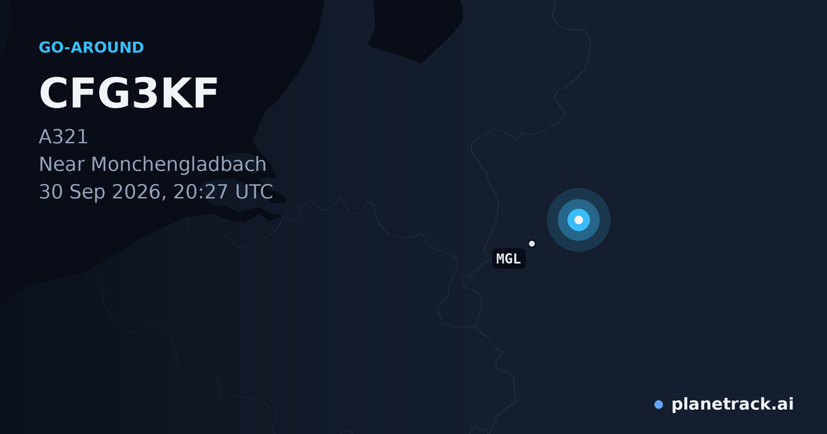 Map of where CFG3KF's go-around happened