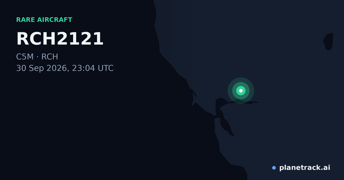 Map of where RCH2121's rare aircraft happened