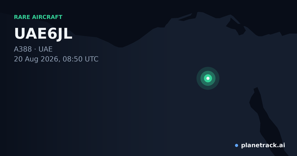 Map of where UAE6JL's rare aircraft happened