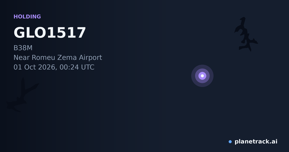 Map of where GLO1517's holding pattern happened