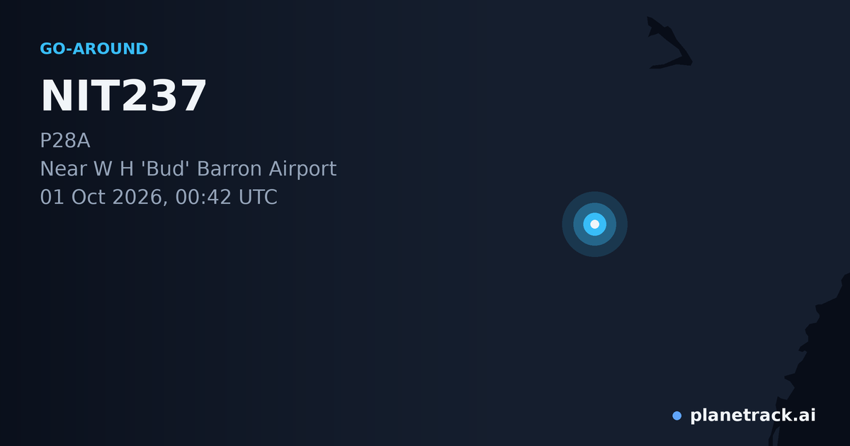 Map of where NIT237's go-around happened