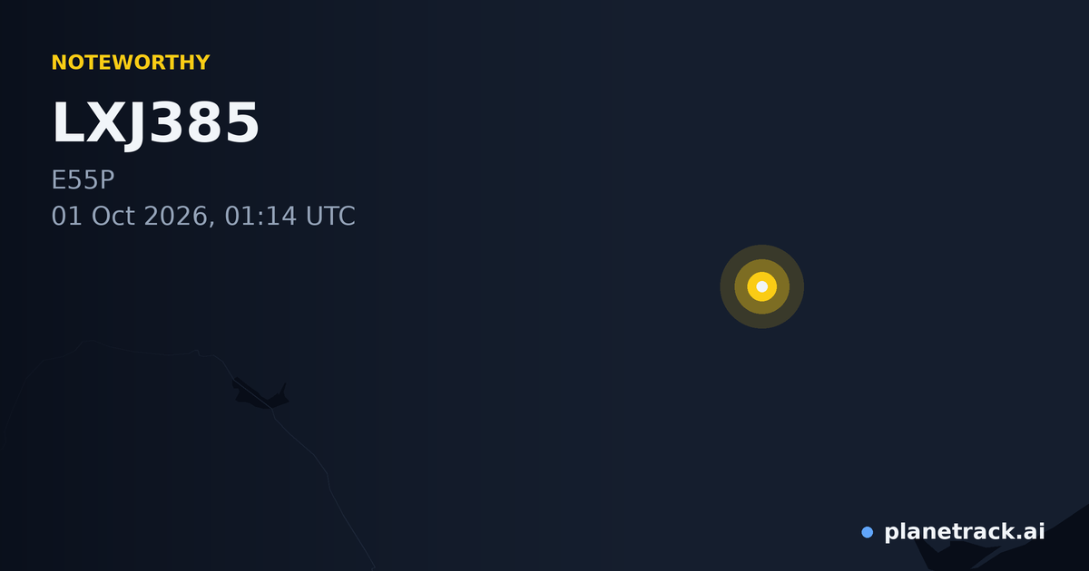 Map of where LXJ385's special aircraft happened