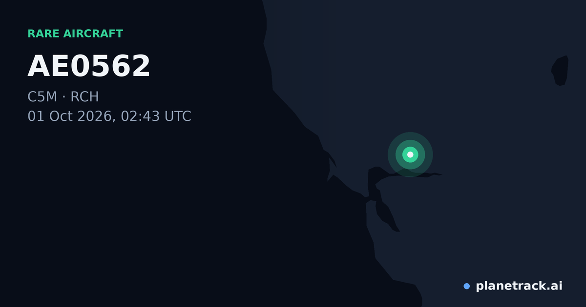 Map of where AE0562's rare aircraft happened