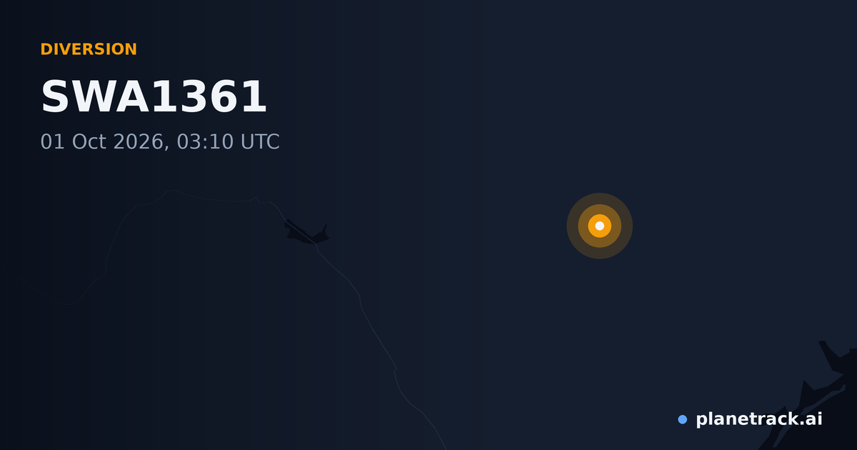 Map of where SWA1361's diversion happened