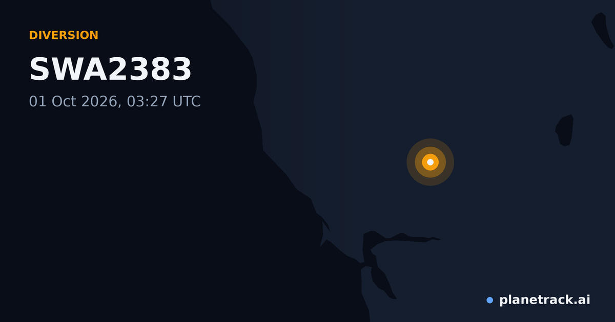 Map of where SWA2383's diversion happened