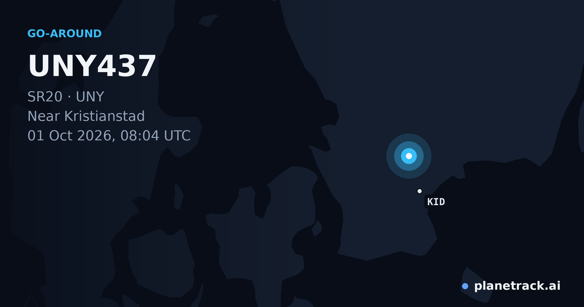 Map of where UNY437's go-around happened