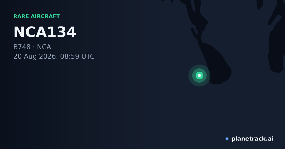 Map of where NCA134's rare aircraft happened