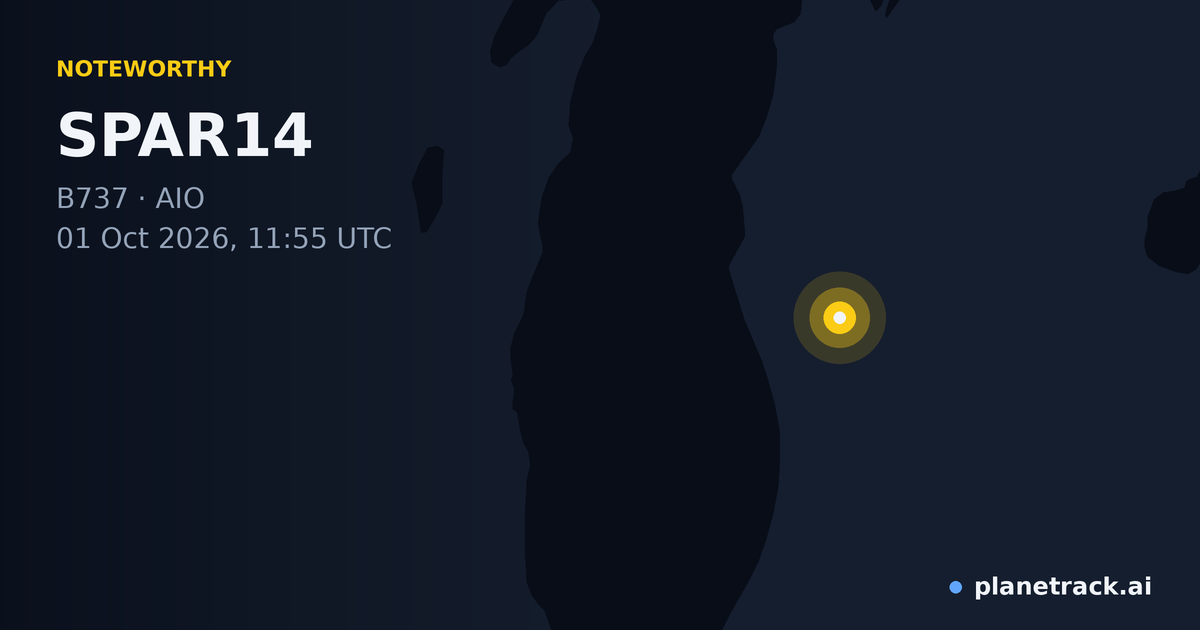 Map of where SPAR14's special aircraft happened