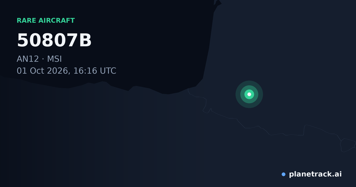 Map of where 50807B's rare aircraft happened