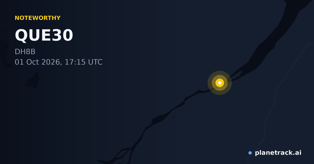 Map of where QUE30's special aircraft happened