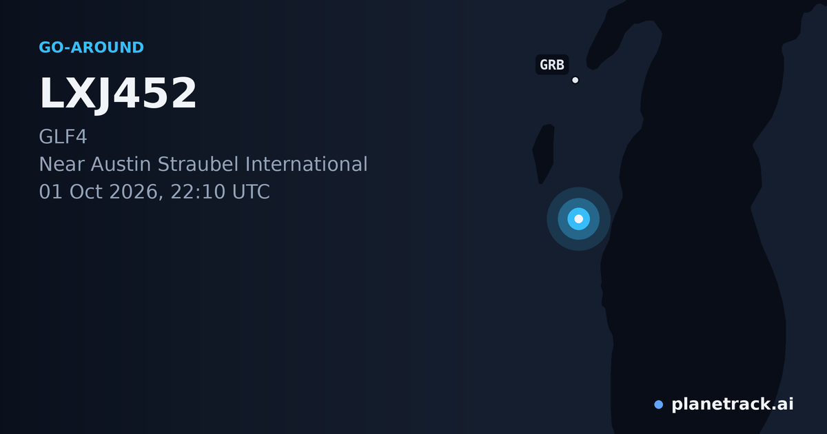 Map of where LXJ452's go-around happened
