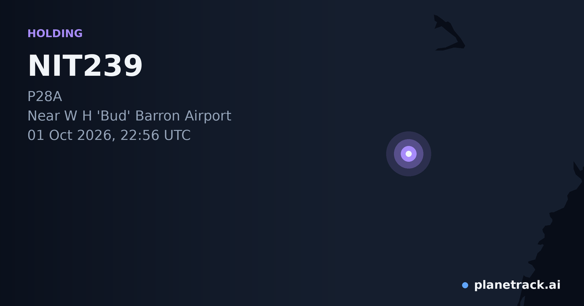 Map of where NIT239's holding pattern happened