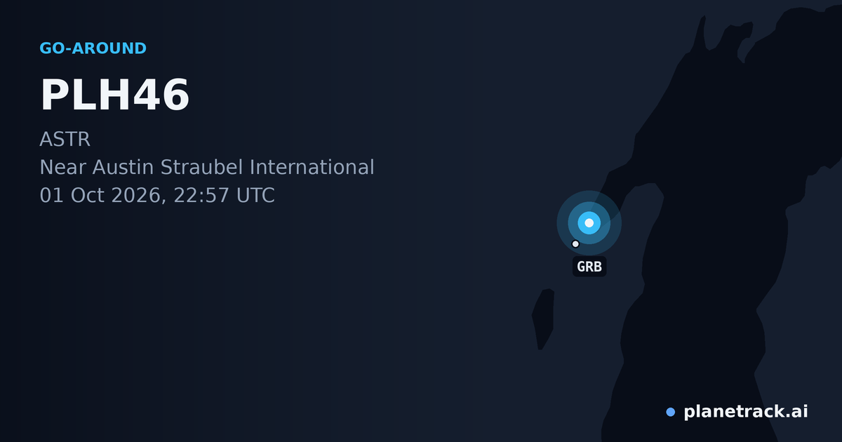 Map of where PLH46's go-around happened
