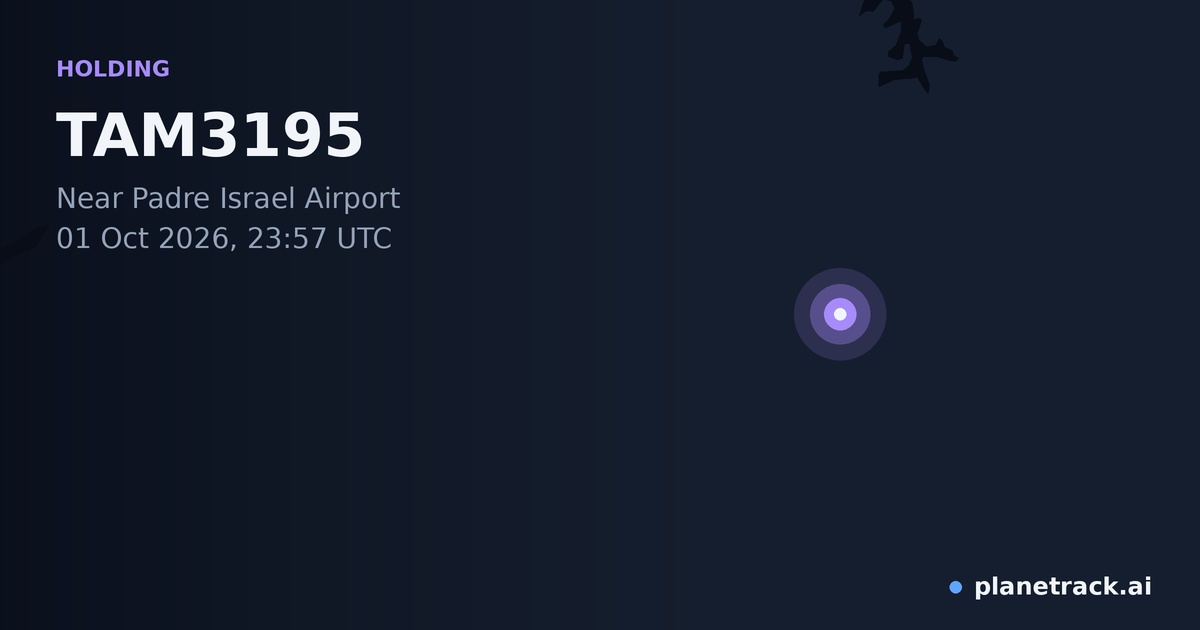 Map of where TAM3195's holding pattern happened