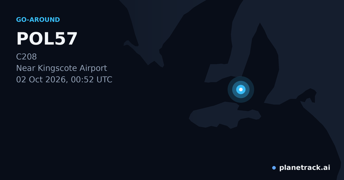 Map of where POL57's go-around happened