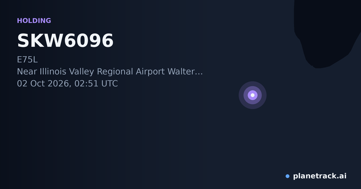 Map of where SKW6096's holding pattern happened