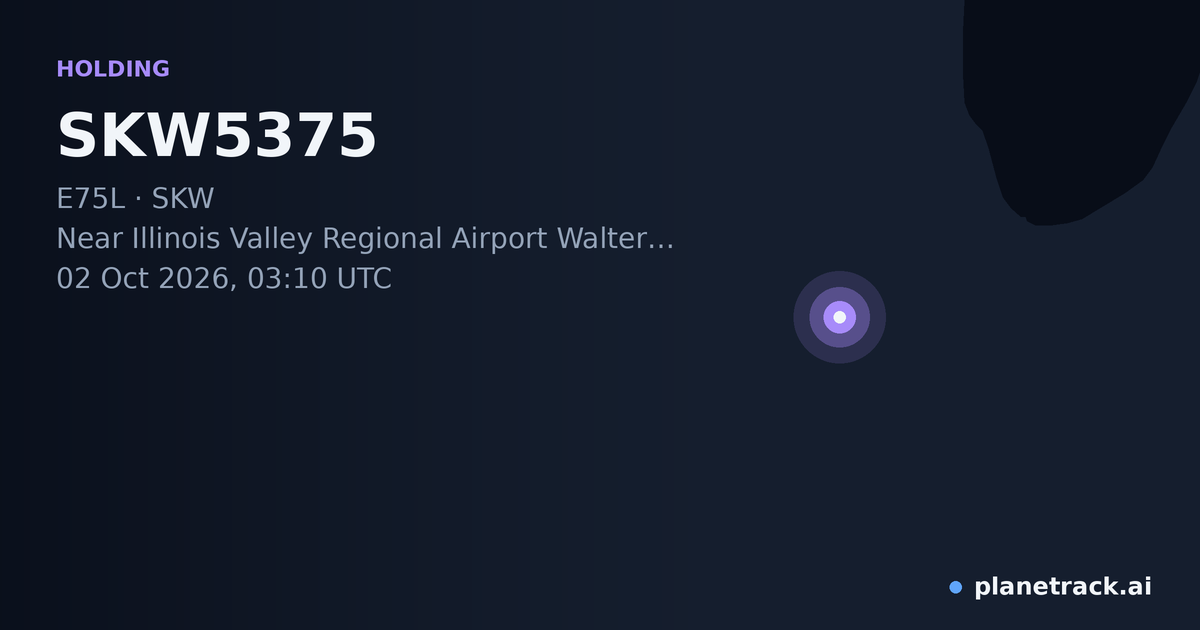 Map of where SKW5375's holding pattern happened