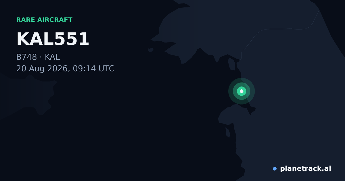 Map of where KAL551's rare aircraft happened
