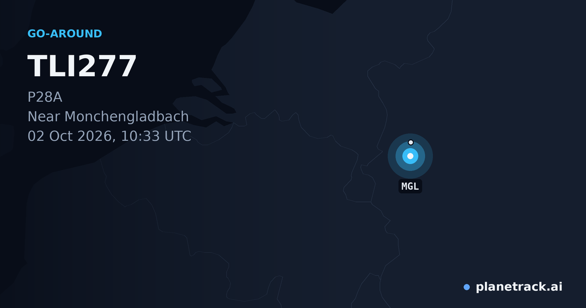 Map of where TLI277's go-around happened