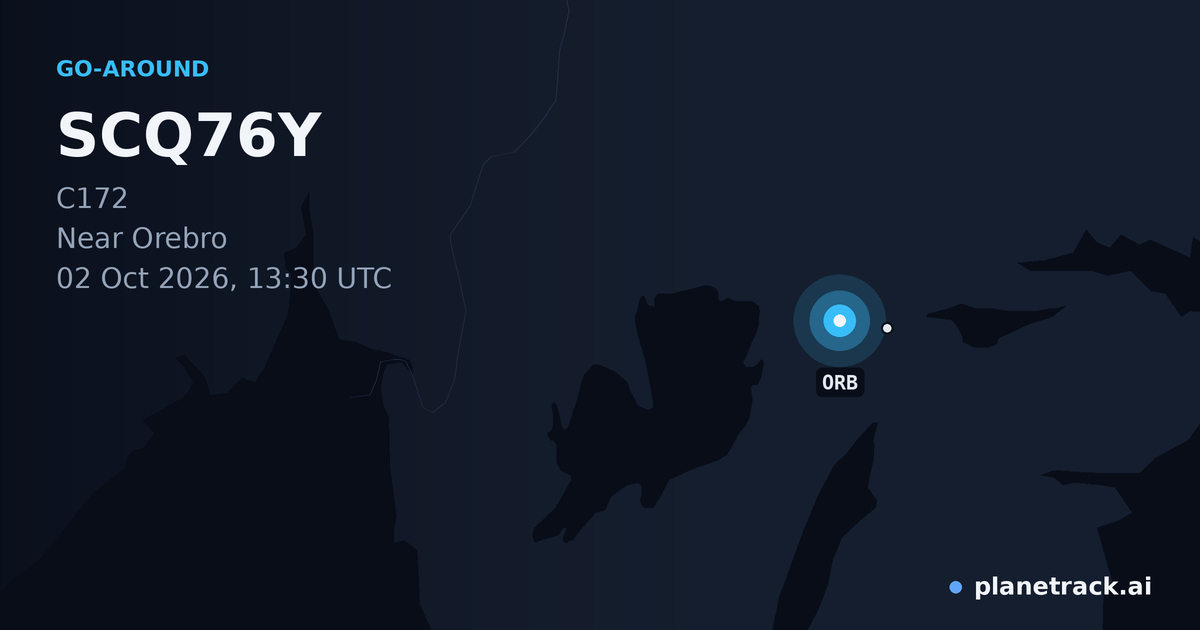 Map of where SCQ76Y's go-around happened