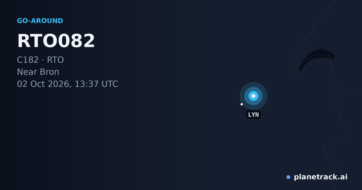 Map of where RTO082's go-around happened