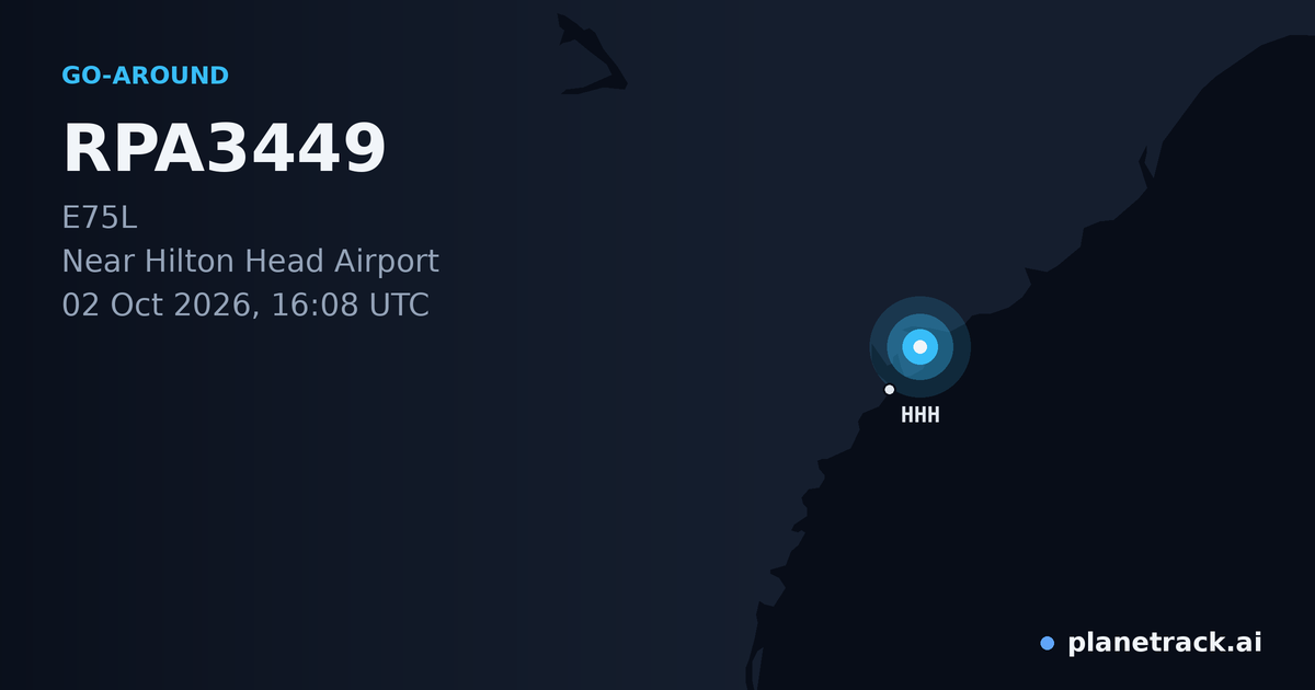 Map of where RPA3449's go-around happened