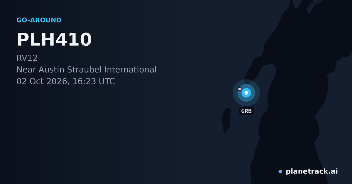 Map of where PLH410's go-around happened