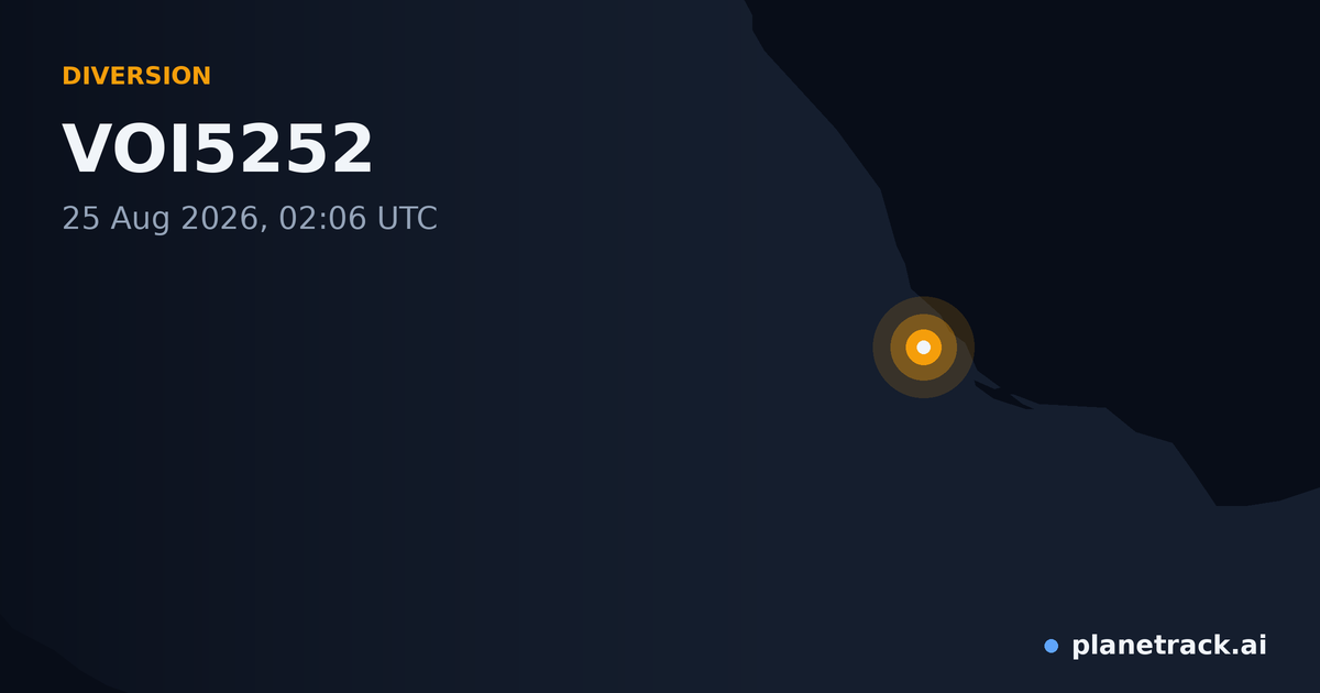 Map of where VOI5252's diversion happened