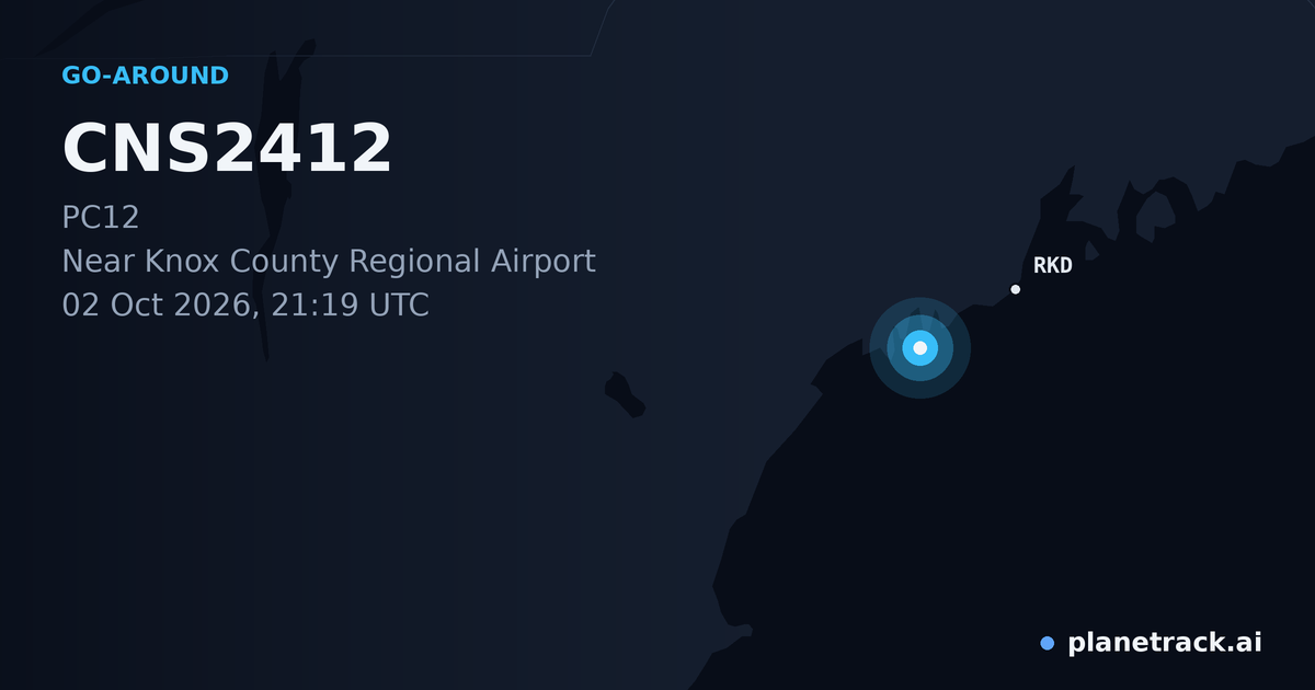 Map of where CNS2412's go-around happened